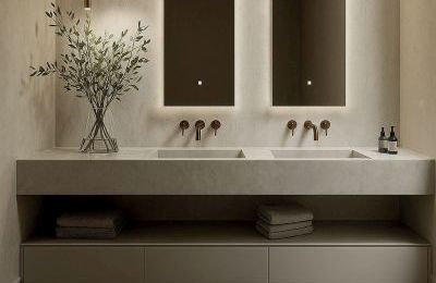 11. Bagno con doppio lavello e ampia doccia